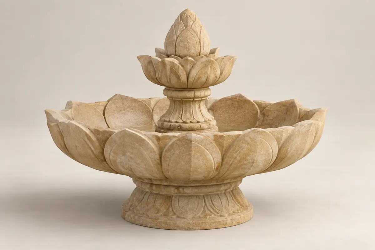 Lotus Sandstone Fountain Fountains & Water Features material reference
